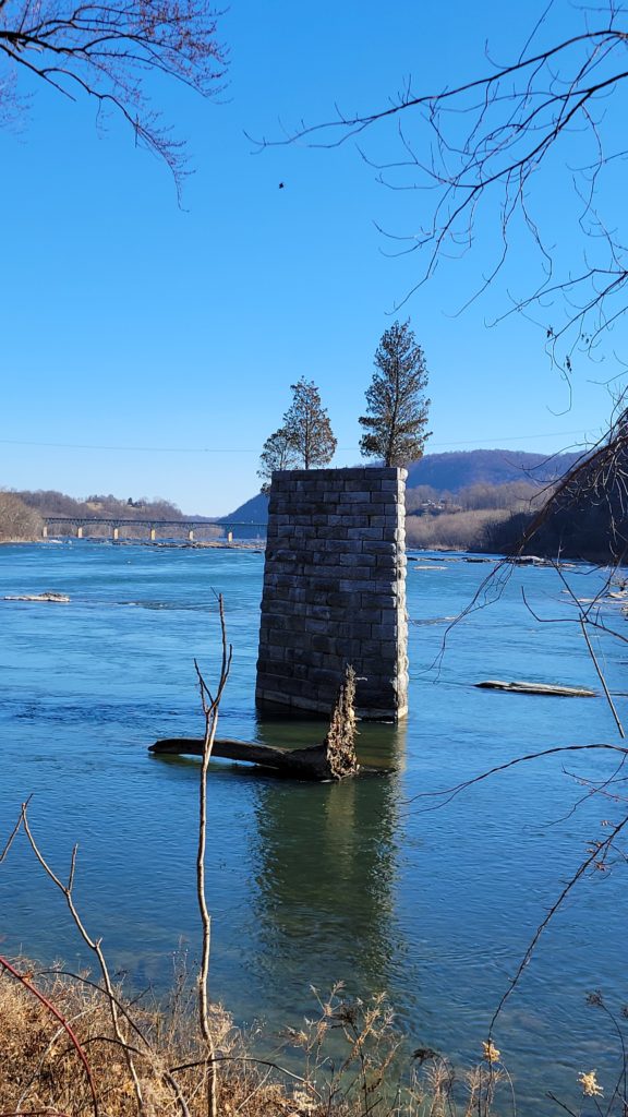 Old bridge support