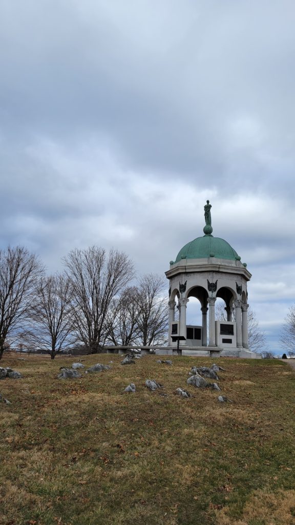 Monument representing the Maryland units that fought at Antietam.