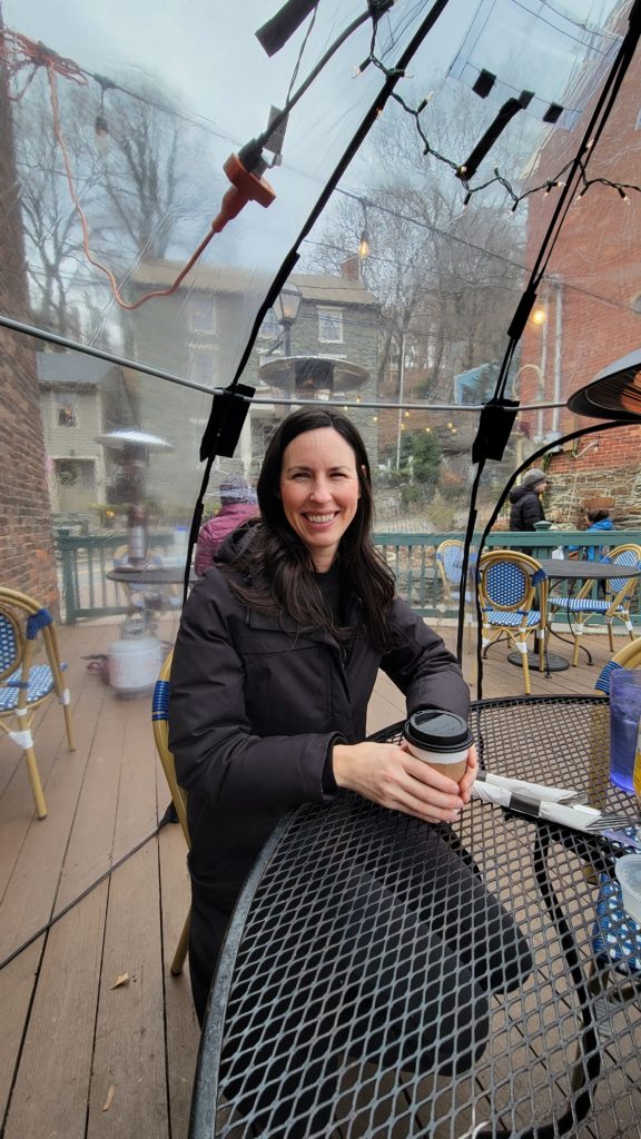 Lunch in one of the bubbles at the Rabbit Hole